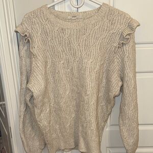 Vine & Love Cream Cable Knit Sweater